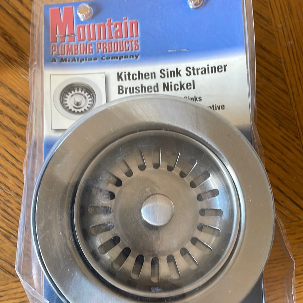Kitchen Sink Strainer Brushed Nickel (For Standard Sinks)